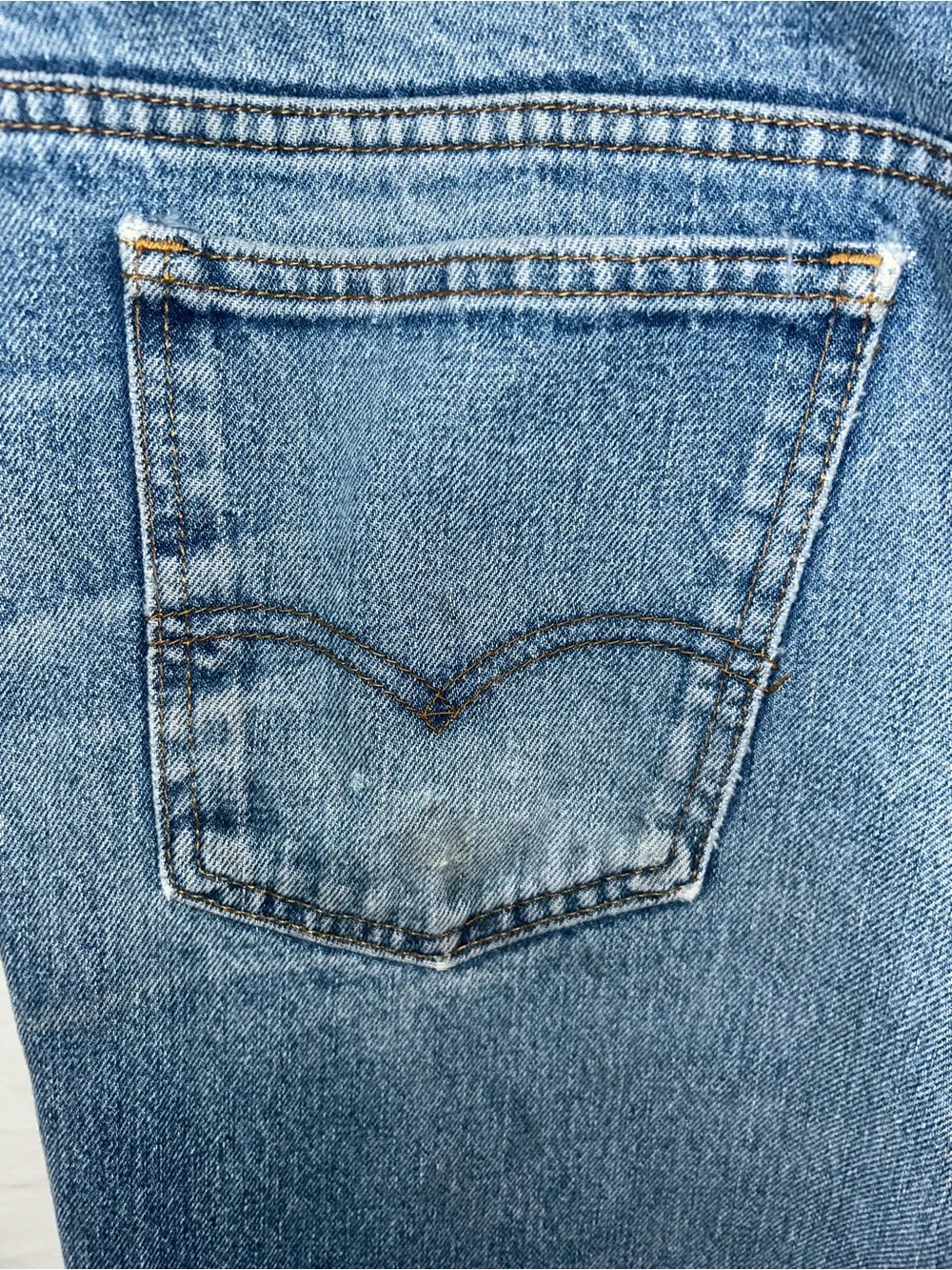 Vtg 1988 Levi's 517 Orange Tab Jeans Made in USA Bootcut Heavyweight Denim 39x31